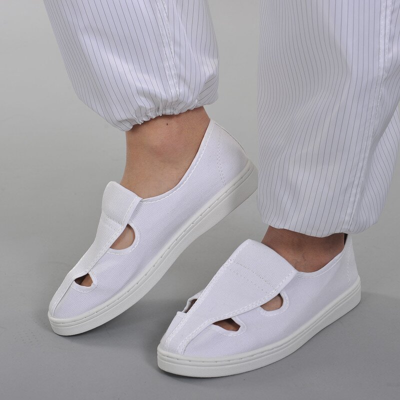 ESD Safety Shoe Manufacturer - OEM High Quality White Four-hole PU Work Shoe