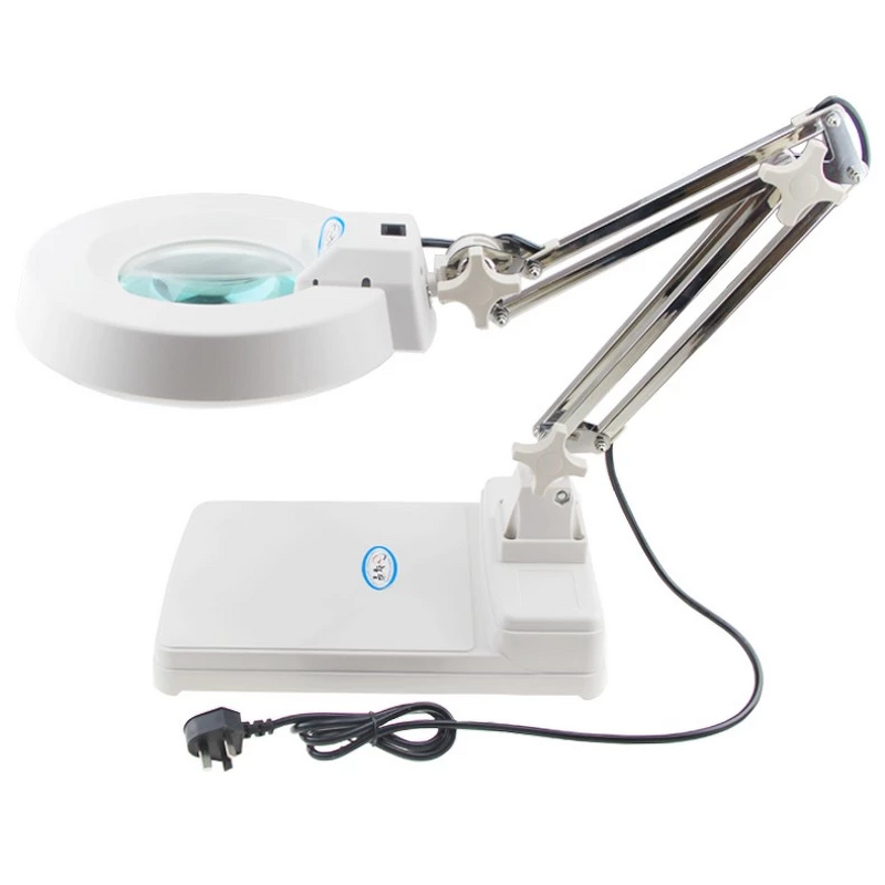 Magnifying Glass Manufacturer - OEM 20X White Optical Glass Desktop Lamp