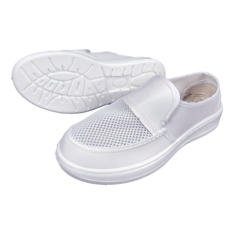 ESD Safety Shoe Manufacturer - OEM White PU Mesh Cleanroom Industrial Unisex