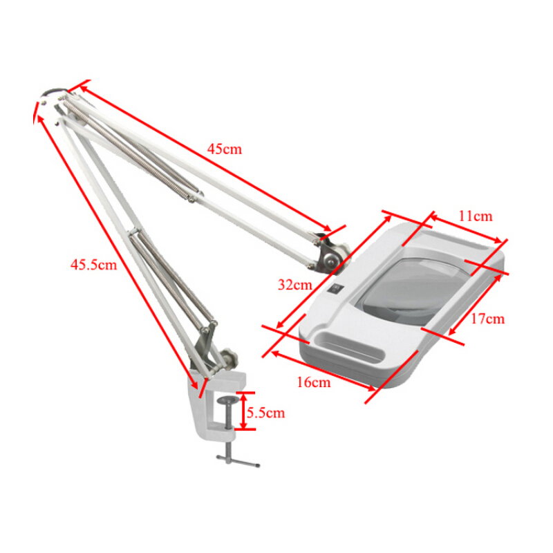 Magnifying Lamp Manufacturer - OEM YP-86G 10X White Glass LED Lamp