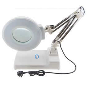Magnifying Glass Manufacturer - OEM 20X White Optical Glass Desktop Lamp