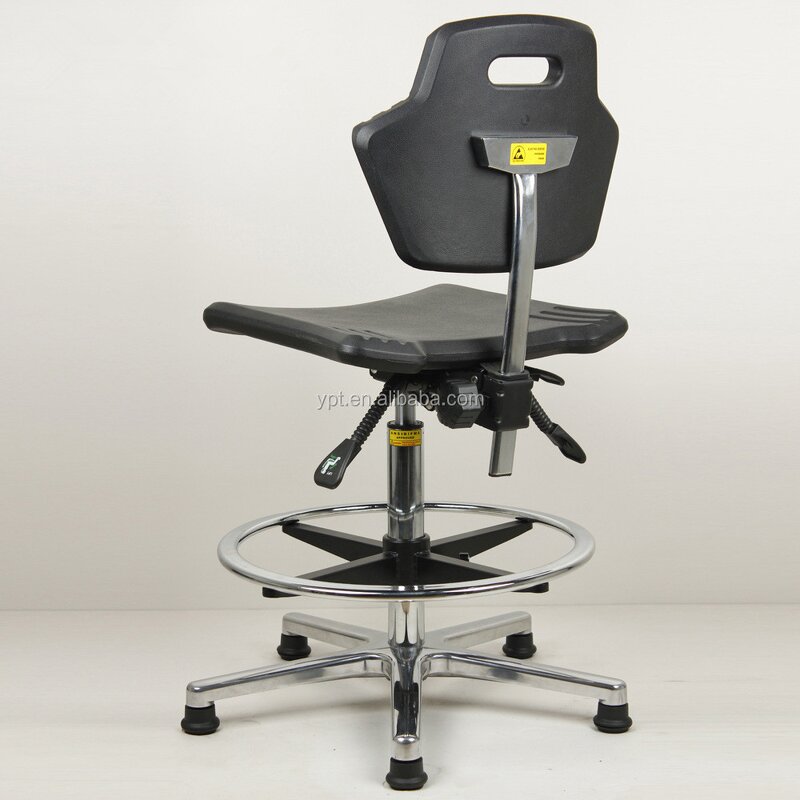 ESD Chair Manufacturer - OEM Adjustable PU Foam Lab Chair with Wheel