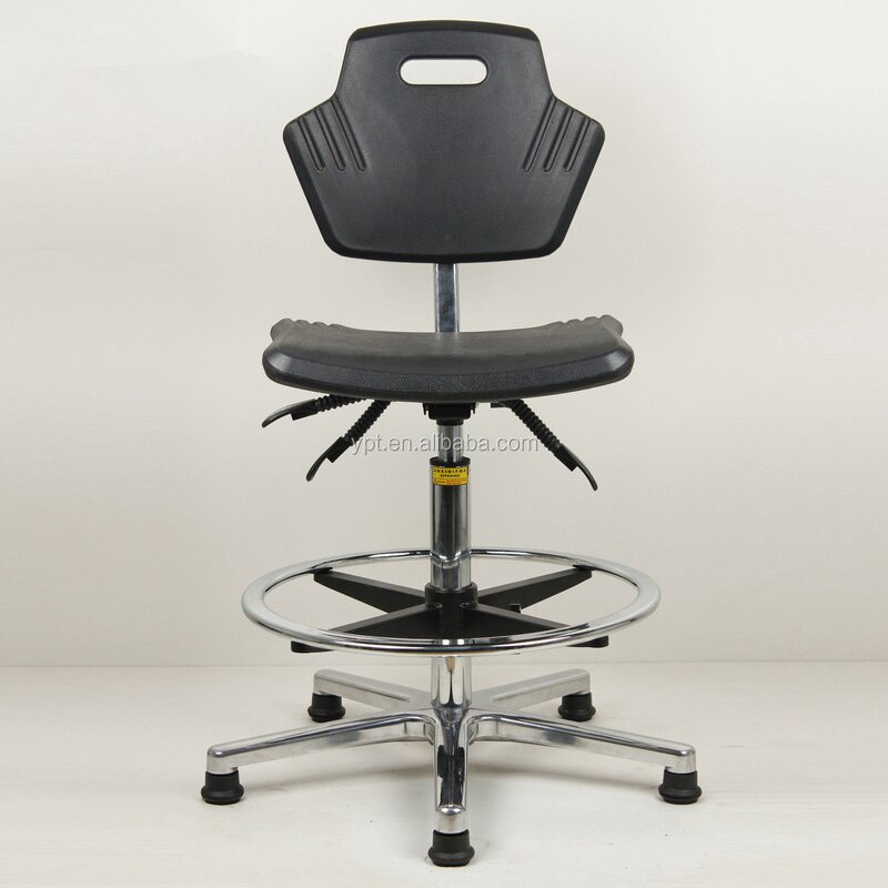 ESD Chair Manufacturer - OEM Adjustable PU Foam Lab Chair with Wheel