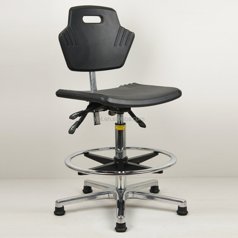 ESD Chair Manufacturer - OEM Adjustable PU Foam Lab Chair with Wheel