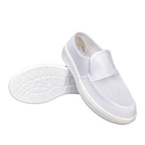 ESD Safety Shoe Manufacturer - OEM White PU Mesh Cleanroom Industrial Unisex