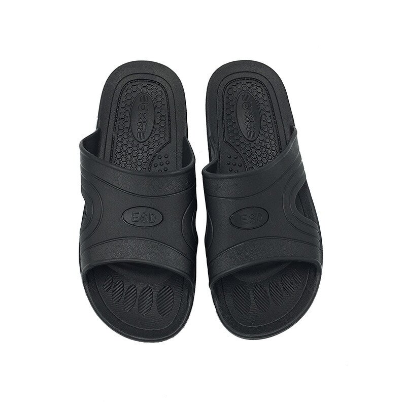 ESD Slipper Manufacturer - OEM Black Safety Cleanroom Slipper for Workplace