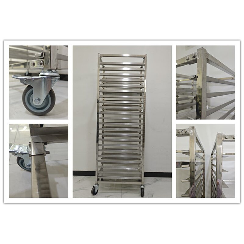 Bakery Trolley Factory - Stainless Steel 15 Tier Bread Rack Trolley