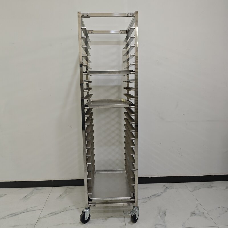 Bakery Trolley Factory - Commercial Single Row Steel Rack Trolley