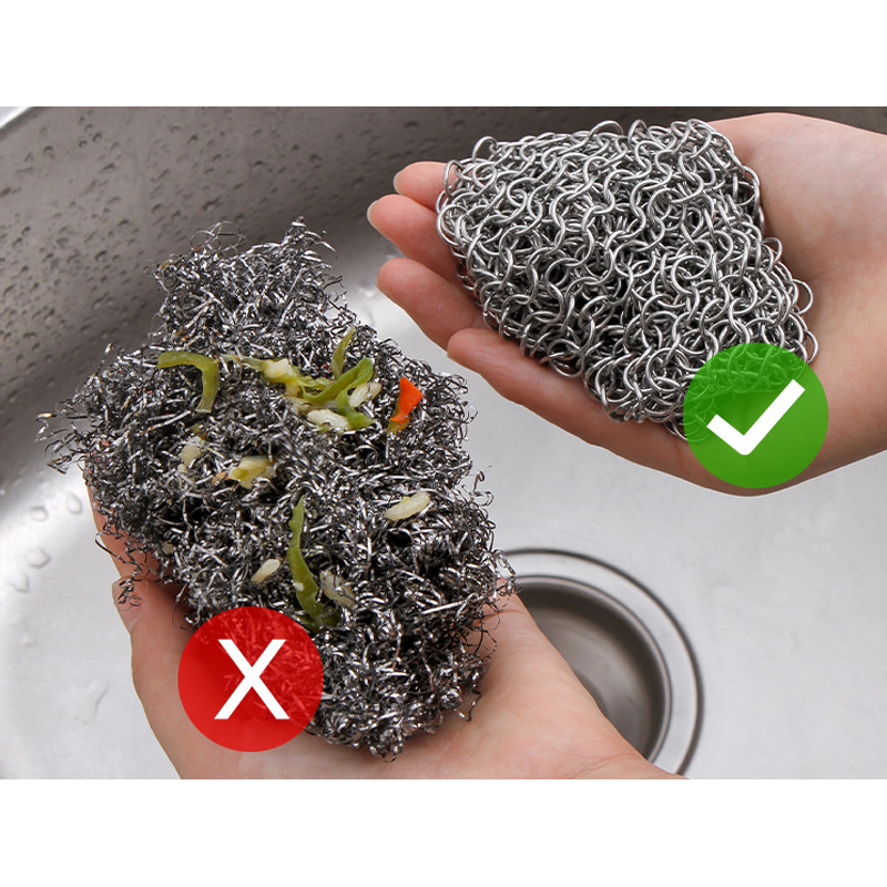 Cast Iron Grill Scraper Manufacturer - Stainless Steel Skillet Sponges