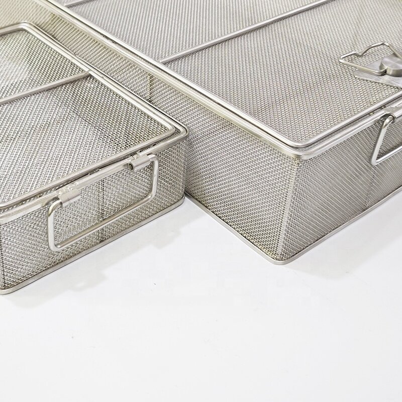 Mesh Basket with Cover Factory - 304 Precision Disinfection Basket