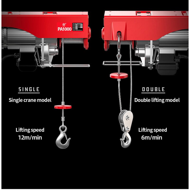 Electric Wire Rope Hoist Manufacturer - OEM 500kg Compact PA for Warehouses Factories