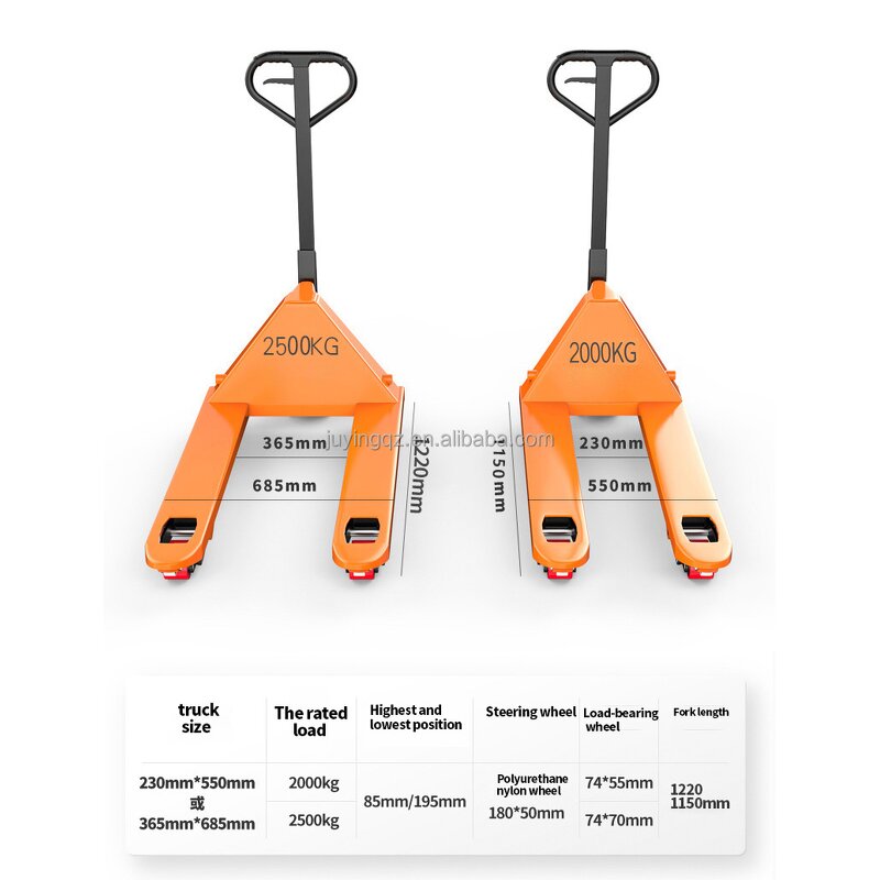 Hand Pallet Truck Manufacturer - OEM 2 Ton Capacity with Anti-slip Rubber Handle