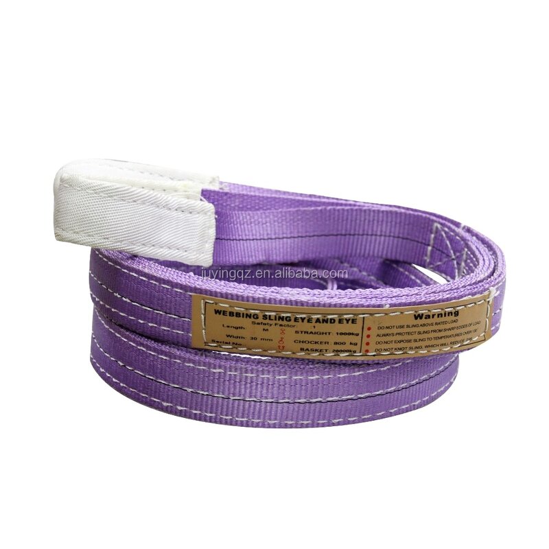 Flat Webbing Sling Manufacturer - OEM High Quality 10 Ton Load Capacity Polyester