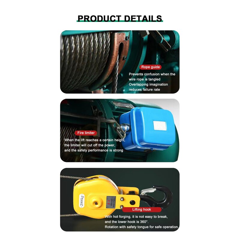 Electric Wire Rope Hoist Manufacturer - OEM CD1 Type 3ton Wire Rope Hoist