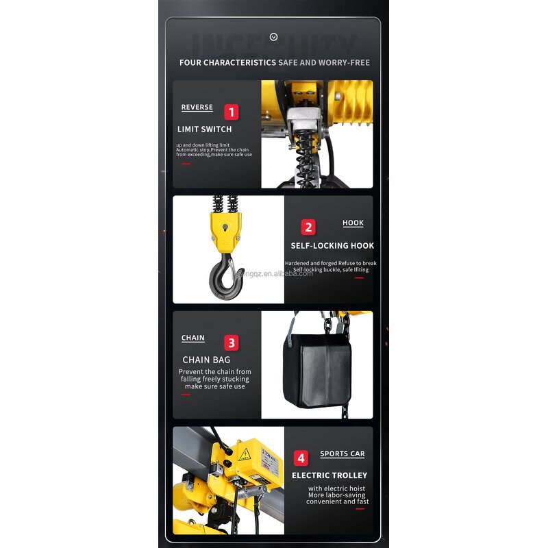 Electric Chain Hoist Manufacturer - OEM Hot Sale HHBB 1 Ton Electric Chain Hoist