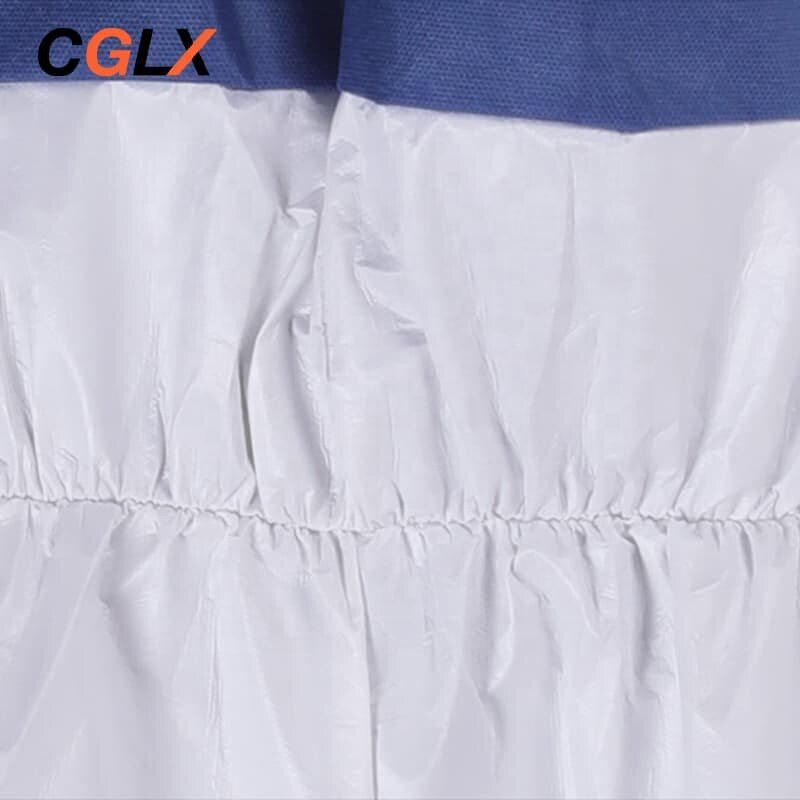 Safety Coveralls Manufacturer - OEM CGLX Blocks Liquid Splashes White Nonwoven for Lab