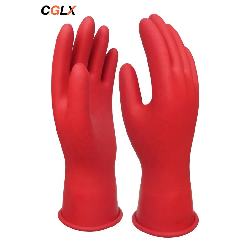 Insulated Gloves Manufacturer - OEM CGLX Low Voltage 1000V Red Rubber for Electrician