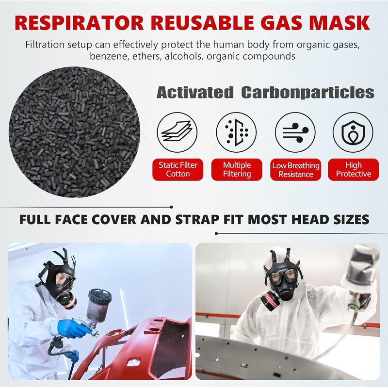 Full Face Respiratory Mask Manufacturer - OEM CGLX Silicone with Filters for Chemical