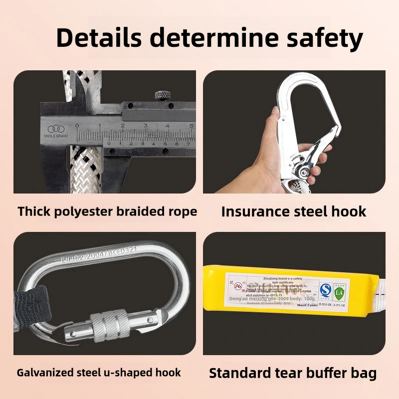 Safety Rope Manufacturer - OEM CGLX Customizable Lengthened Polyester Braided Anti-fall