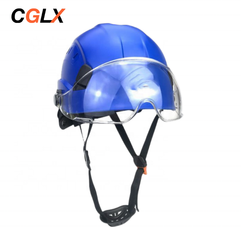 Safety Helmet Manufacturer - OEM CGLX Industrial with Glass Screen Adjustable Chin Strap