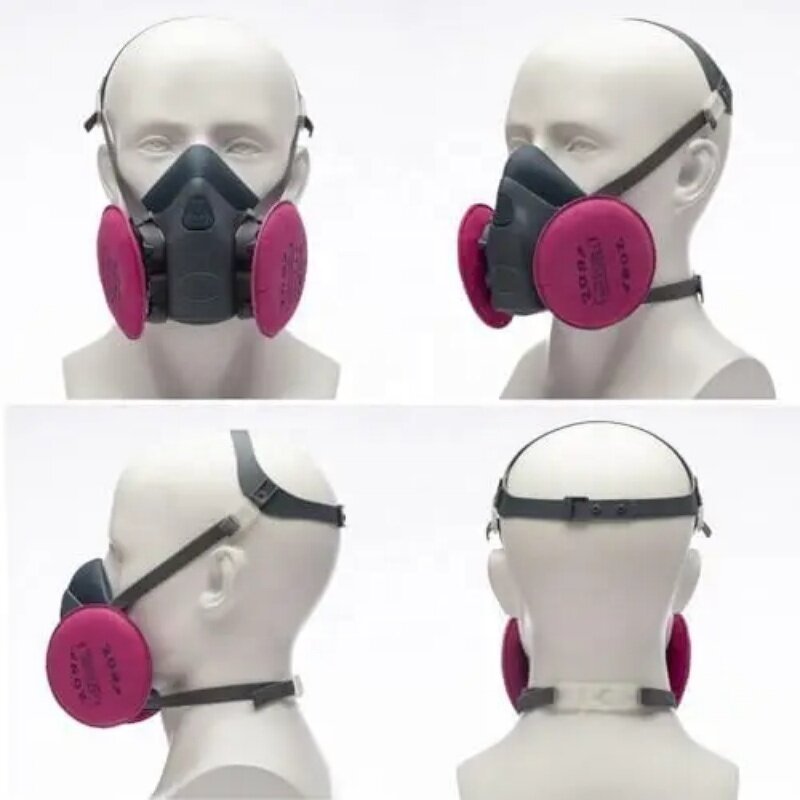 Gas Respirator Manufacturer - OEM Premium Reusable Silicone Half Mask with Cartridges