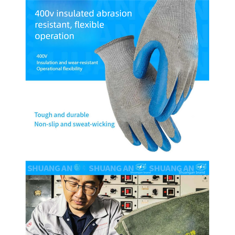 Insulated Gloves Manufacturer - OEM CGLX 400 Volt CE Insulated Rubber Latex for Electrician