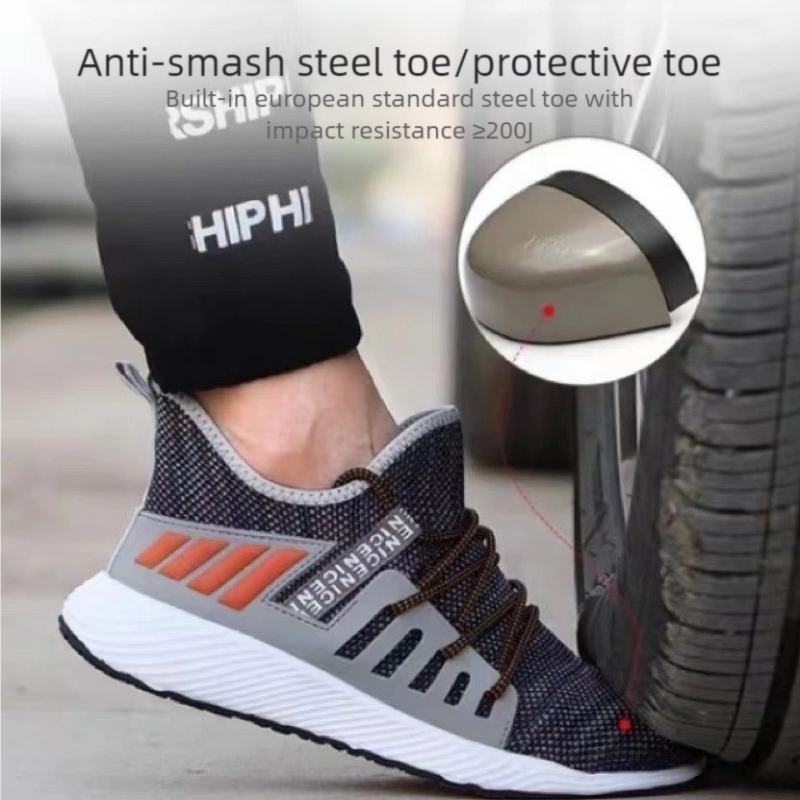 Safety Shoes Manufacturer - OEM CGLX Wholesale Summer Anti-smash Fly Knit Mesh Breathable