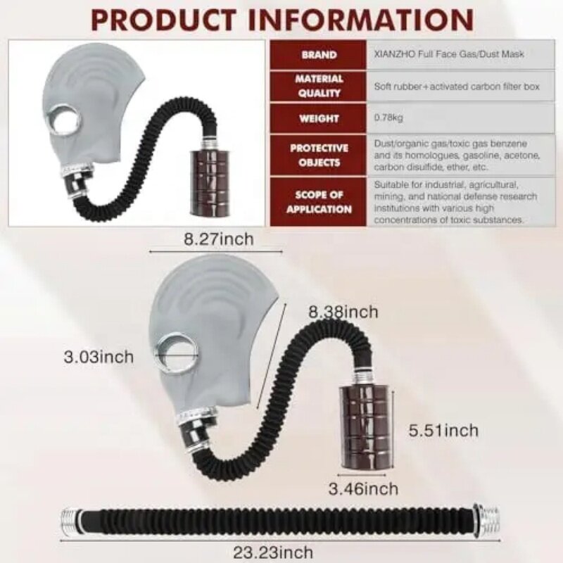 Full Face Gas Mask Manufacturer - OEM CGLX Reusable 40mm for Welding Filter Gases
