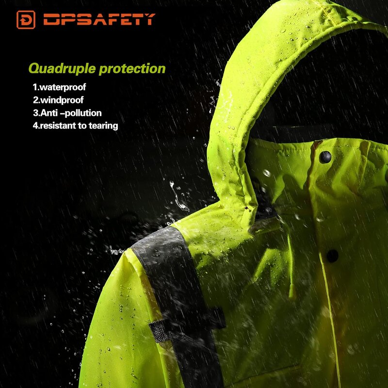 Safety Jacket Manufacturer - OEM DPSAFETY Men's Reflective Hi-Vis ANSI/ISEA 107-2020