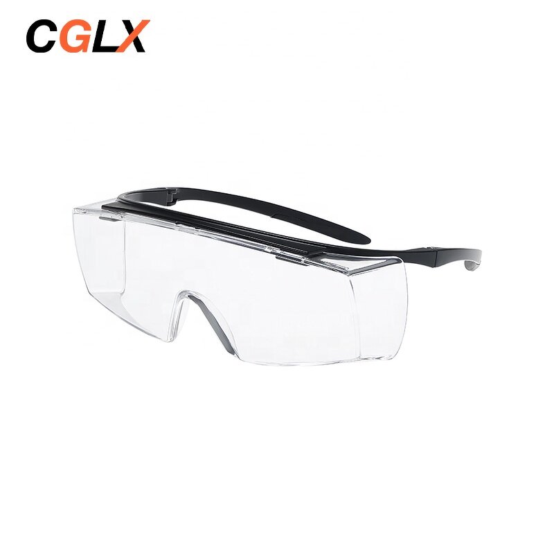Safety Glasses Manufacturer - OEM CGLX Customizable Anti-fog Black Lens with Side Shields