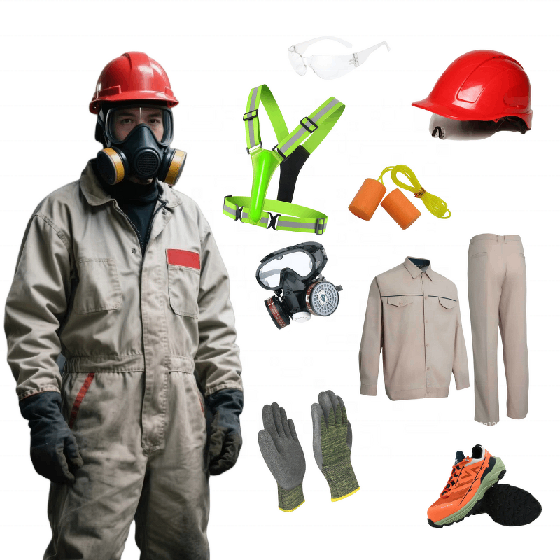PPE Suit Manufacturer - OEM Customize Workwear with Safety Glasses Harness Helmet