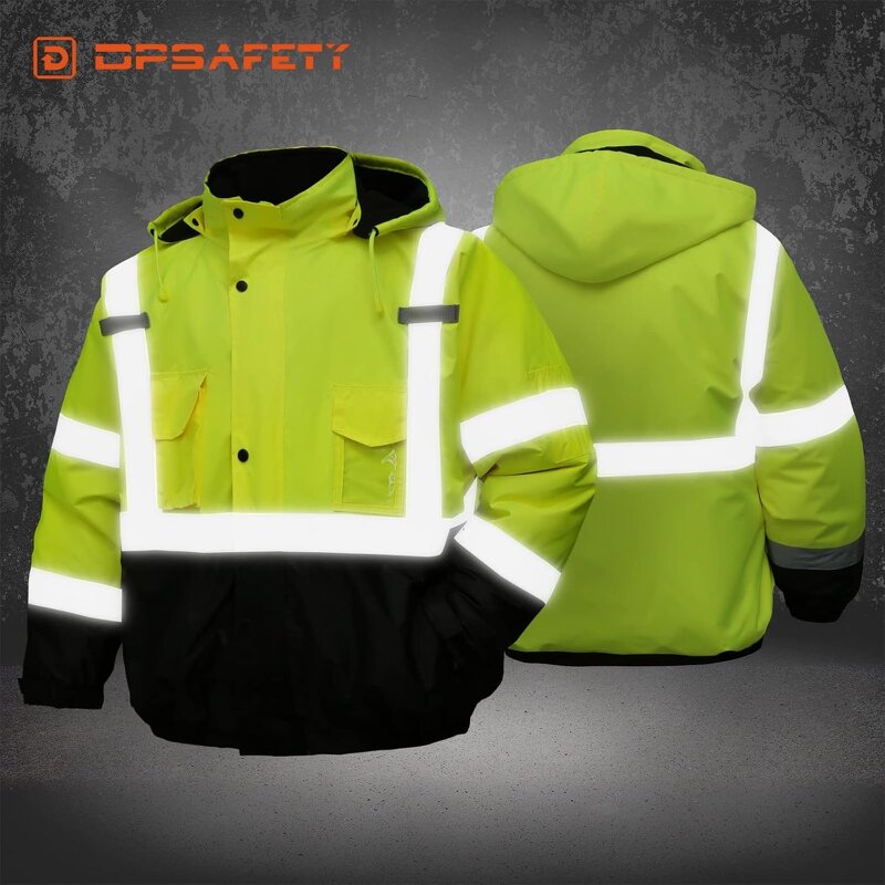Safety Jacket Manufacturer - OEM DPSAFETY Men's Reflective Hi-Vis ANSI/ISEA 107-2020