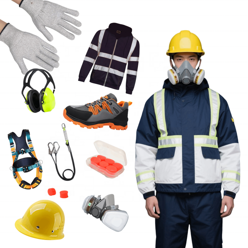 PPE Suit Manufacturer - OEM Customize Workwear with Safety Glasses Harness Helmet