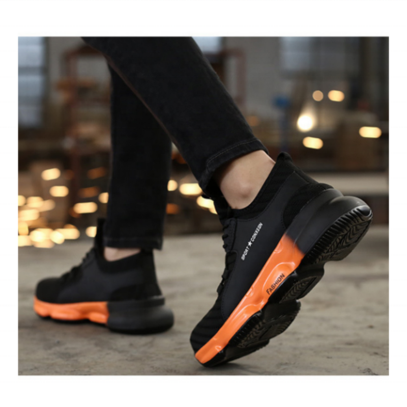 Safety Work Shoes Manufacturer - OEM CGLX New Flying Knit Lightweight Wear Resistance