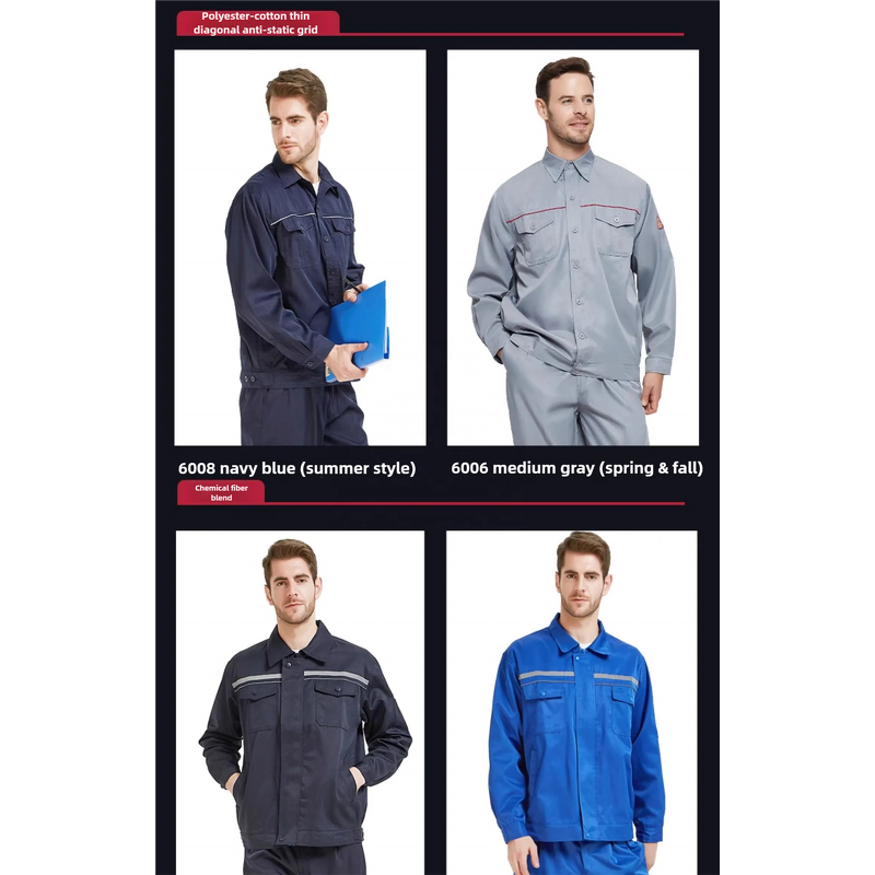 Boiler Suit Manufacturer - OEM CGLX Customizable Blue Work Clothes Set for Factory