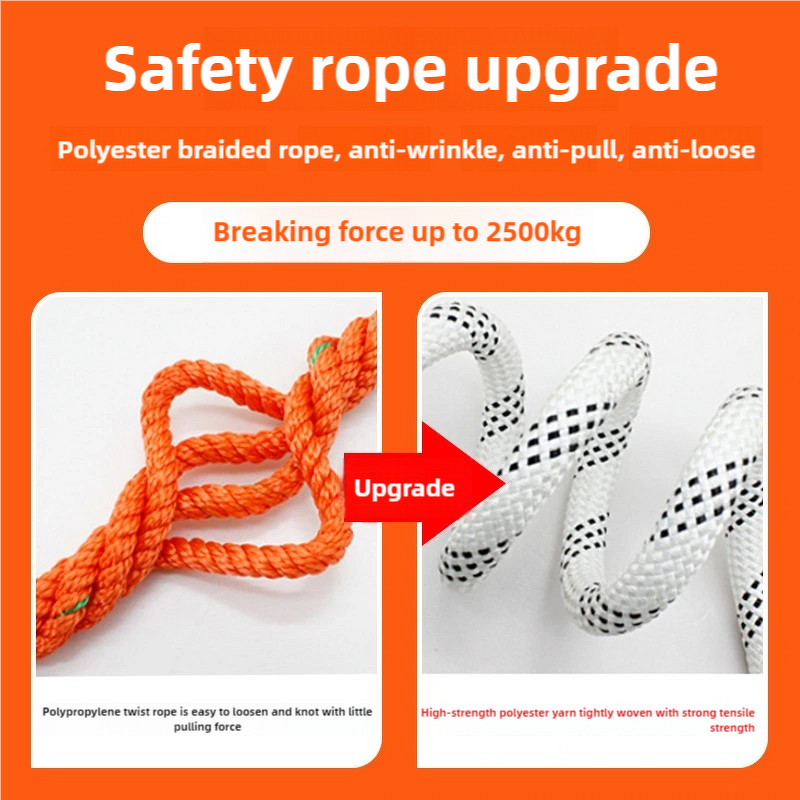 Safety Rope Manufacturer - OEM CGLX Customizable Lengthened Polyester Braided Anti-fall