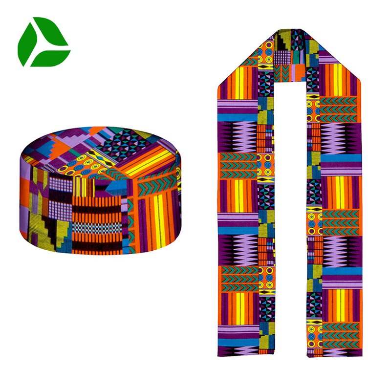 African Stole Manufacturer - Double-layers Kente Print Scarfs OEM