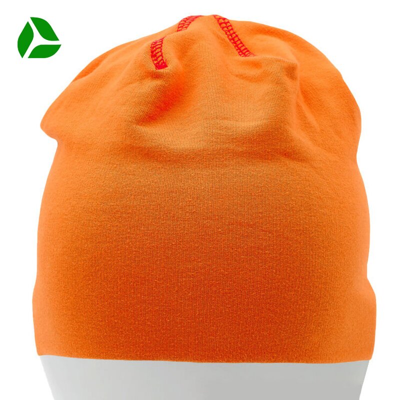 Skull Caps Manufacturer - Custom Logo Black Cotton Slouchy Beanie