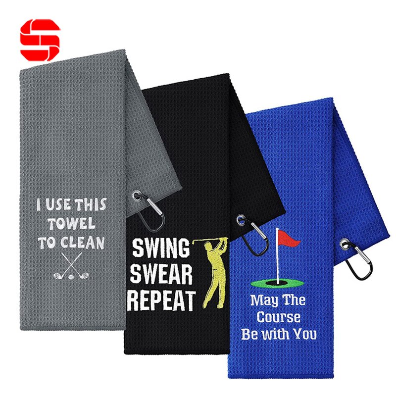 Golf Towel Manufacturer - Custom Magnet Microfiber Cleaning Towel