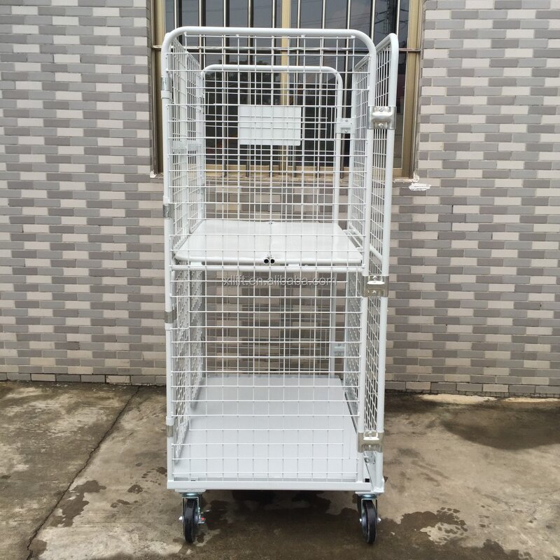 Cargo Rolling Cage Manufacturer - 2 Doors Demountable Pallet Cage