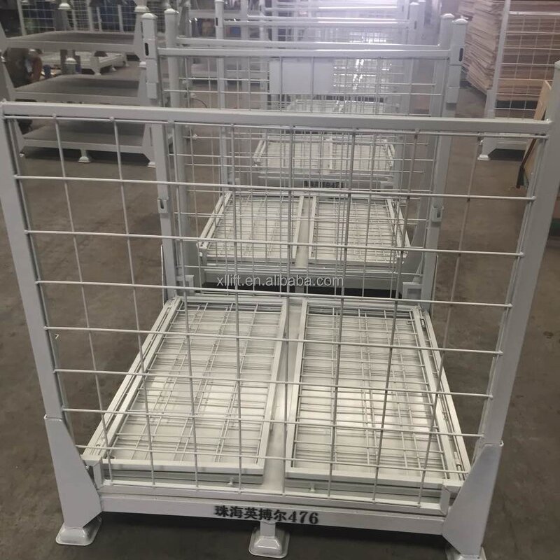 Industrial Box Pallet Factory - Foldable Stackable Steel Crates