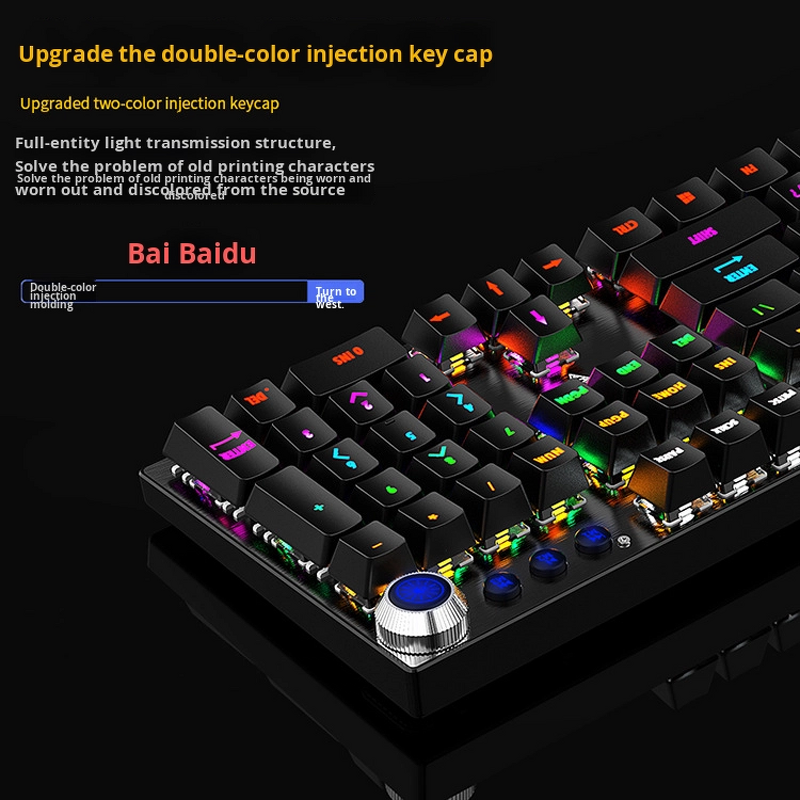 Mechanical Keyboard Manufacturer - OEM 104 Key True with Blue Black Switches