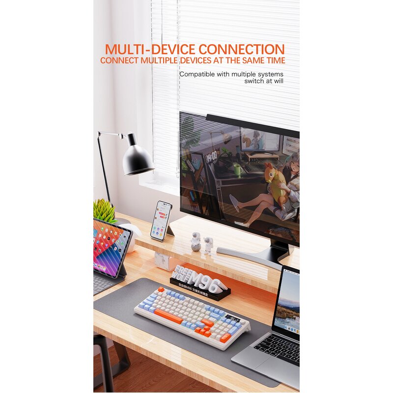 Wireless Keyboard Manufacturer - OEM Liberty Wolf M96 Russian Dual-Mode PBT Keycaps