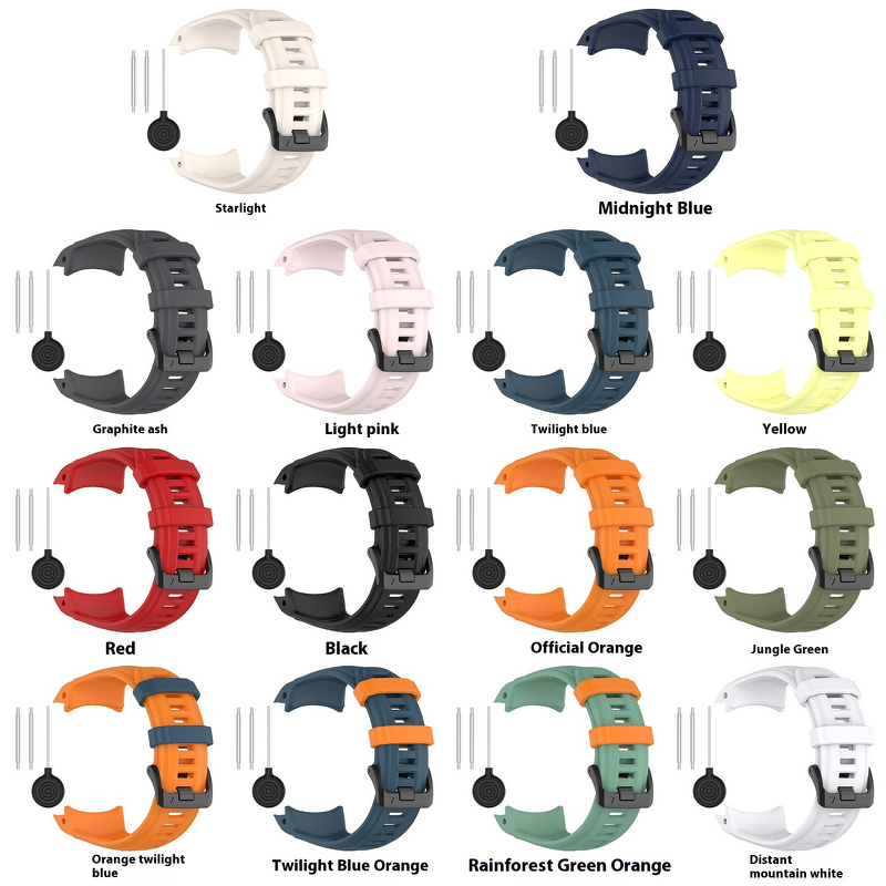 Watch Band Manufacturer - OEM Double Color Silicone for Garmin Instinct 3 45mm