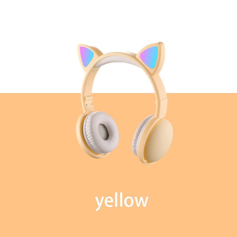 Girls Headphones Manufacturer - OEM Colorful Cute Cat Ear Wireless Flashing