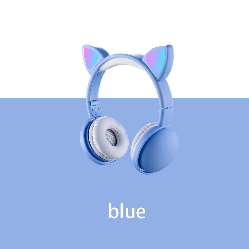 Girls Headphones Manufacturer - OEM Colorful Cute Cat Ear Wireless Flashing