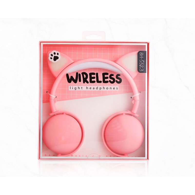 Girls Headphones Manufacturer - OEM Colorful Cute Cat Ear Wireless Flashing