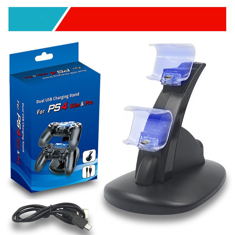 PS4 Charging Stand Manufacturer - Factory Price Dual USB LED Dock for Controller