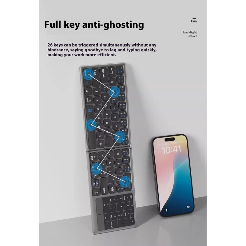 Folding Keyboard Manufacturer - OEM New Portable Full-key Wireless with Touchpad