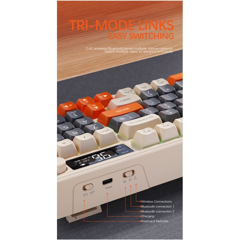 Wireless Keyboard Manufacturer - OEM Liberty Wolf M96 Russian Dual-Mode PBT Keycaps